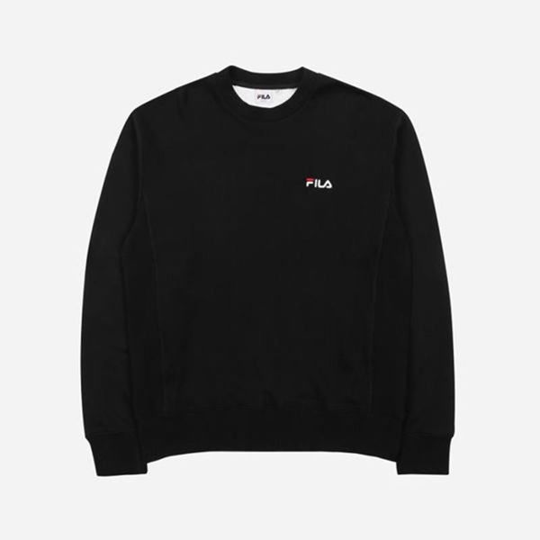 Fila Stacked Men's Sweatshirts - Black,NZ 793-38450